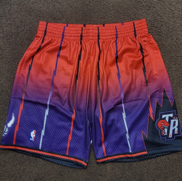 Mitchell & Ness Other - Mitchell & Ness Toronto Raptors 1998 Fadeaway NBA Swingman Shorts Men's Size XL
